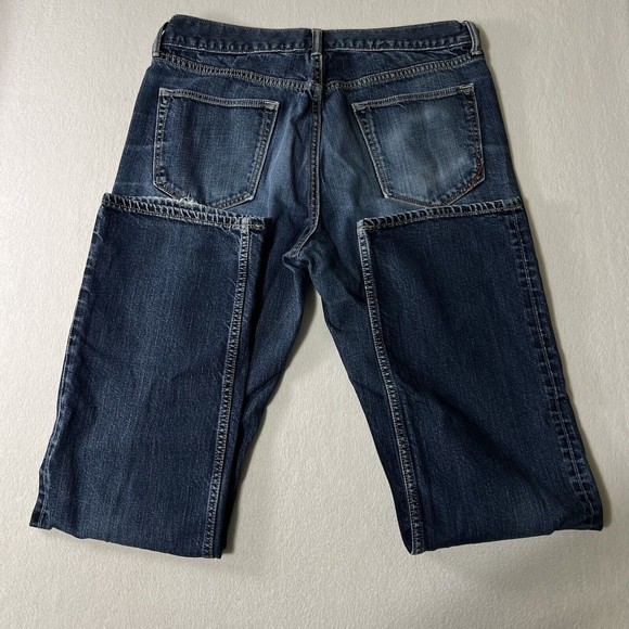 Banana Republic Straight Jeans Mens TAG 34x34 Blue Denim Dark Wash FIT 34x32.5 - Picture 13 of 17